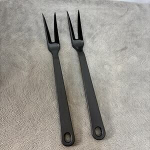 Carving Forks Taylor Made Nylon Kitchen Utensils Black Lot of 2 New Made in USA
